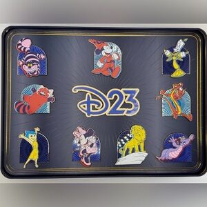 D23 Gold Member 2025 Disney Pin Set – Multiple Characters – Exclusive -